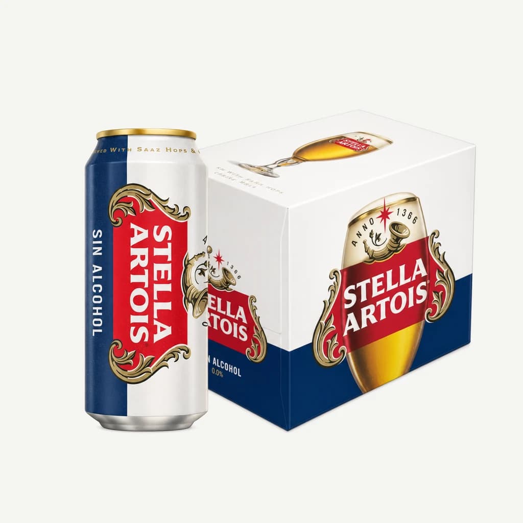 Cerveza 0.0 Sin Alcohol 473 Cc x 6 Un Stella Artois