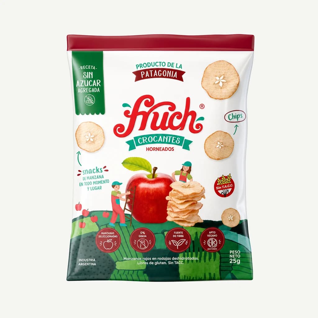 Manzana Roja Deshidratada Fruch 25 Gr