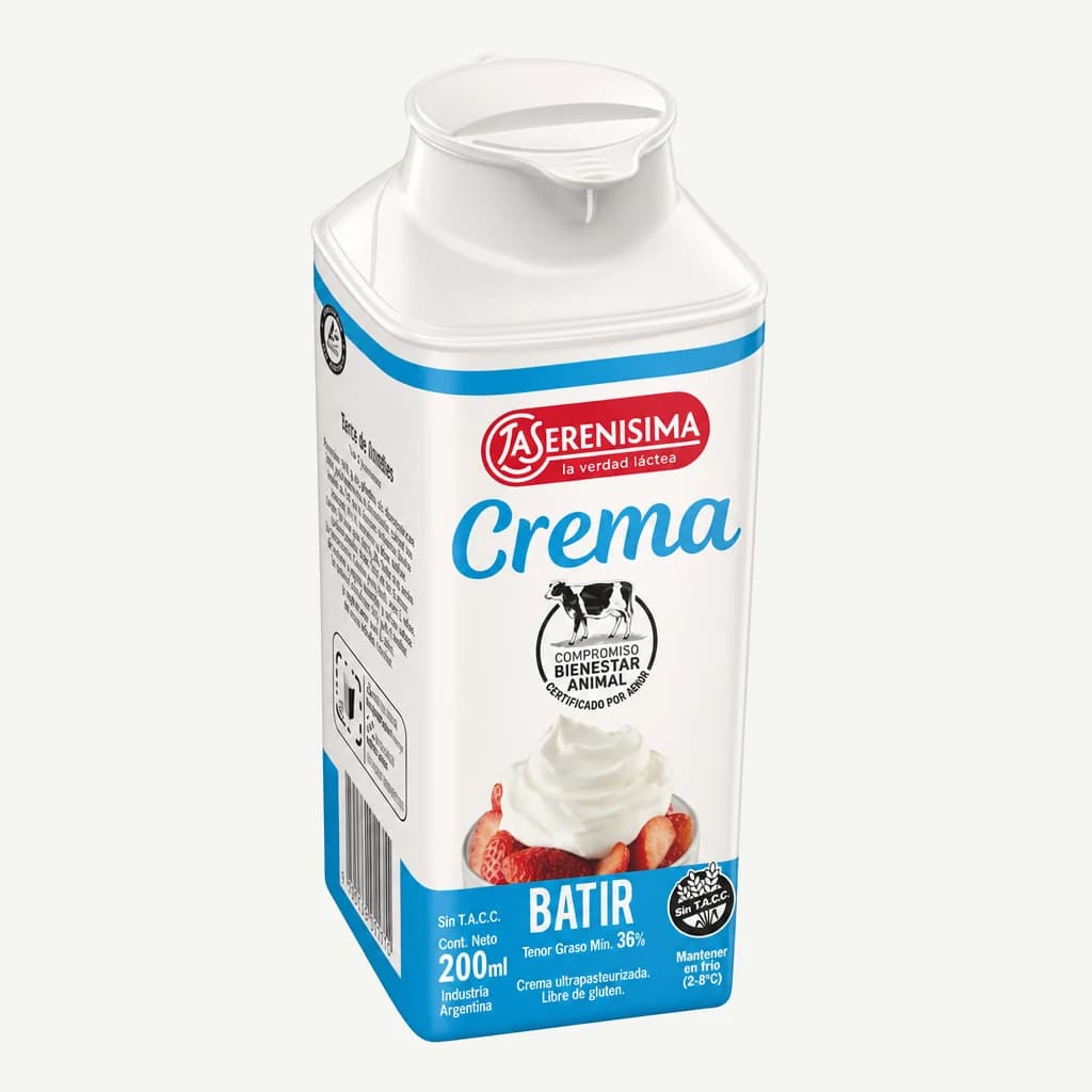 Crema para Batir Clásica 200 Ml La Serenisima