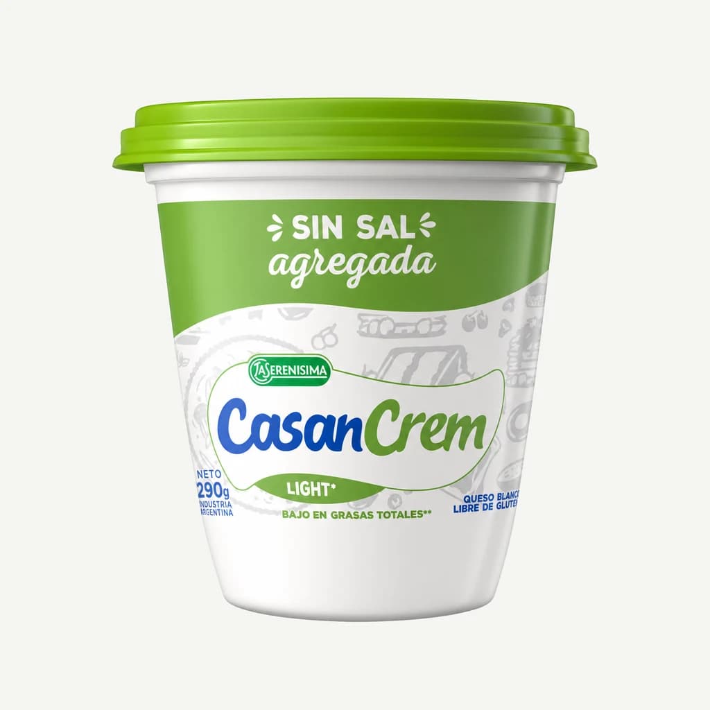 Queso Light Sin Sal Agregada 290 Gr Casancrem