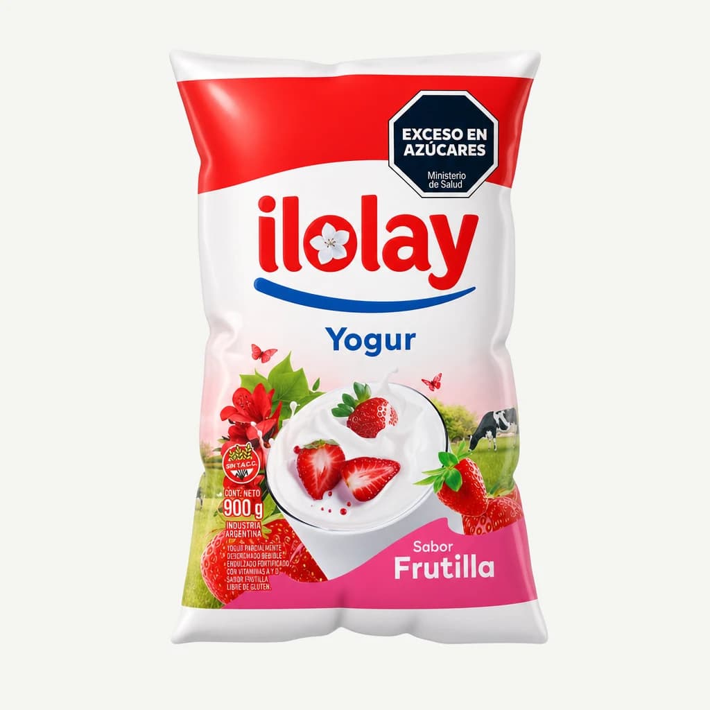 Yogurt Sabor Frutilla Bebible 900 Grs Ilolay