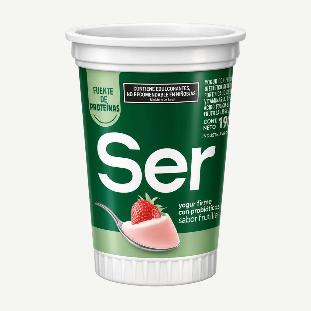 Yogur Firme Sabor Frutilla 190 Grs Ser